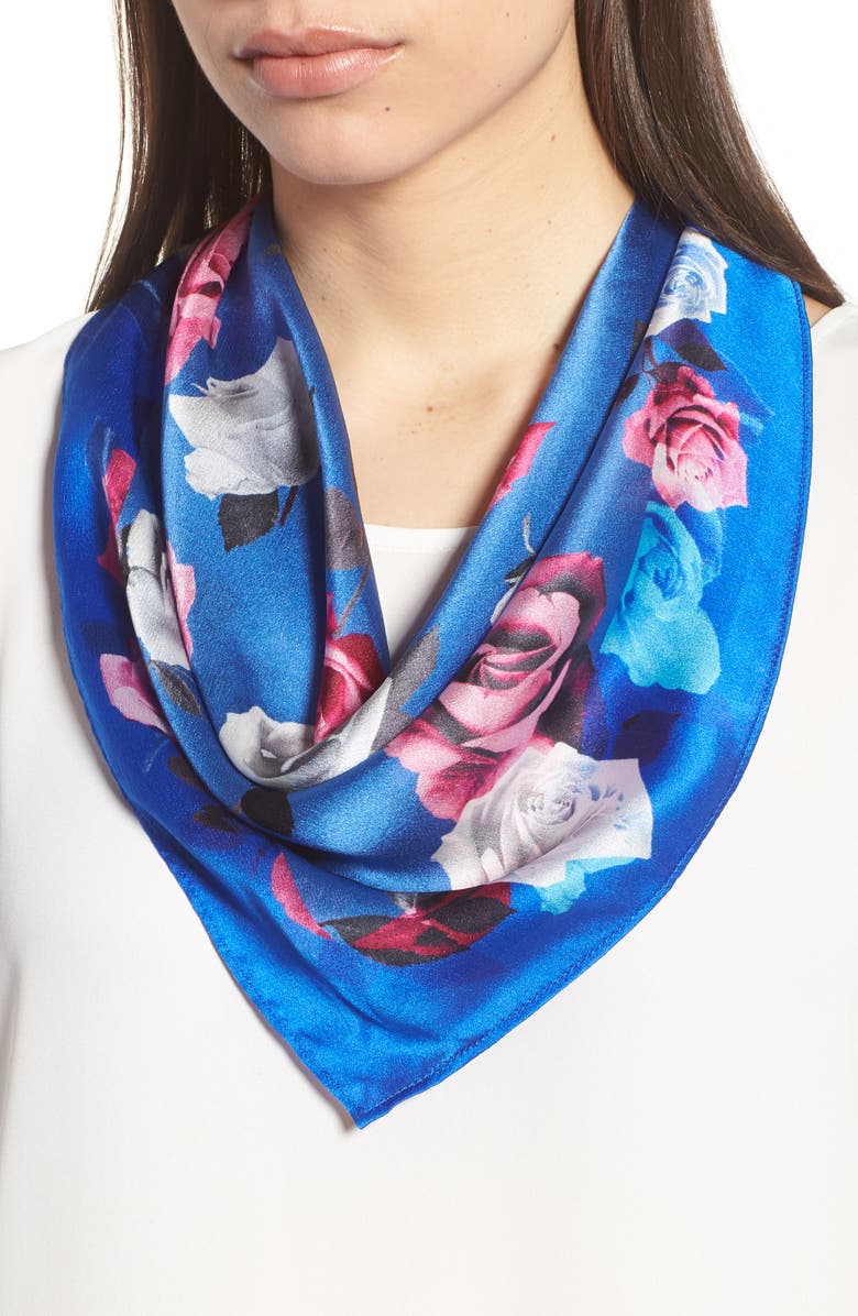 Halogen<sup>®</sup> Print Silk Scarf, Main, color, 