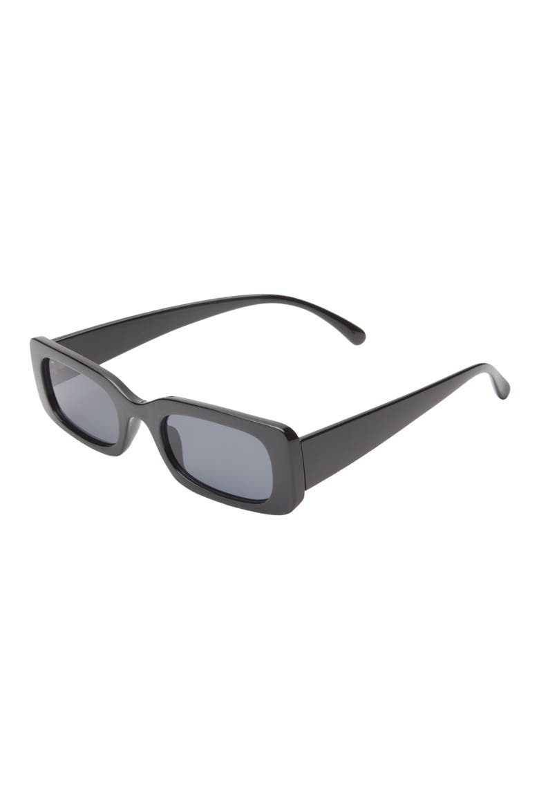 Rectangular Sunglasses, Alternate, color, BLACK