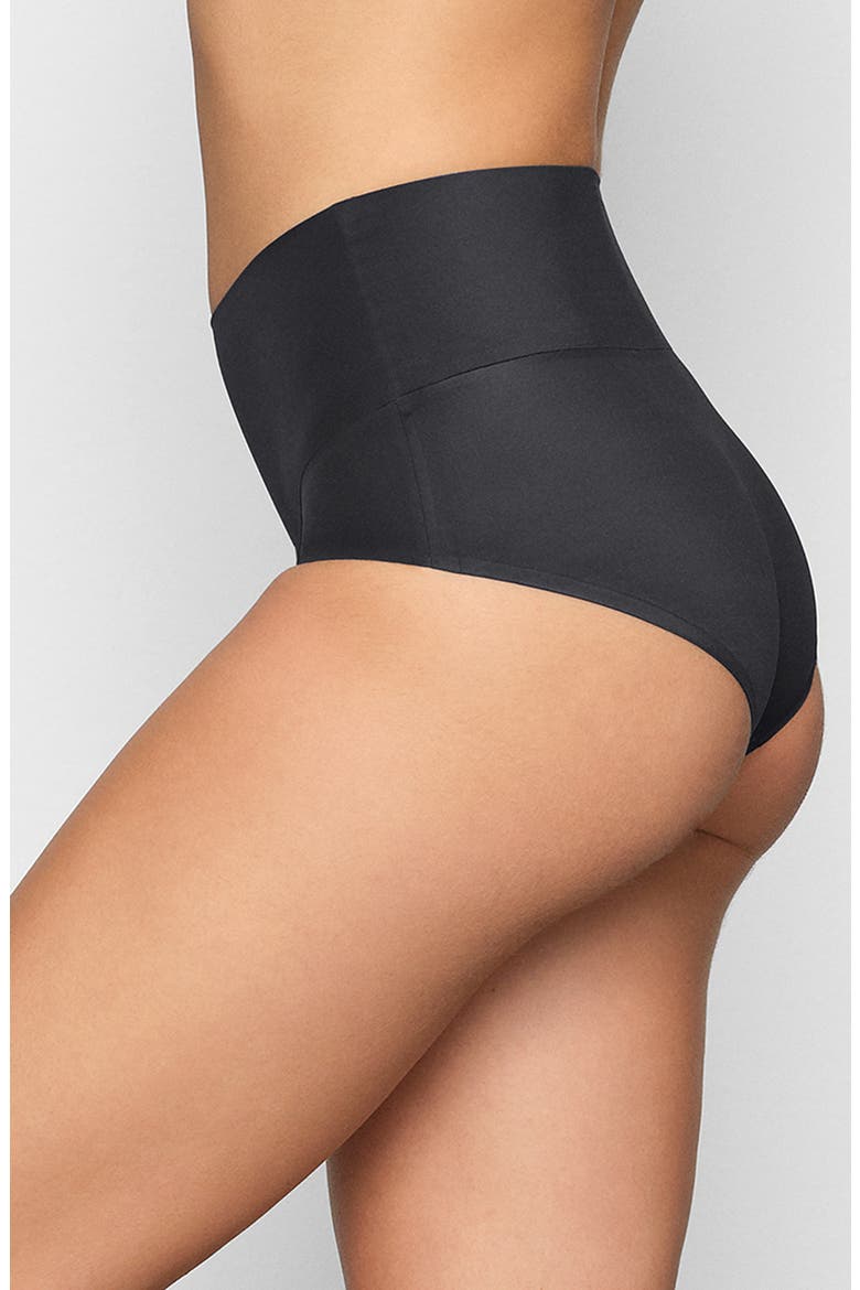 Smoothing Intimates High Waist Briefs, Alternate, color, ONYX