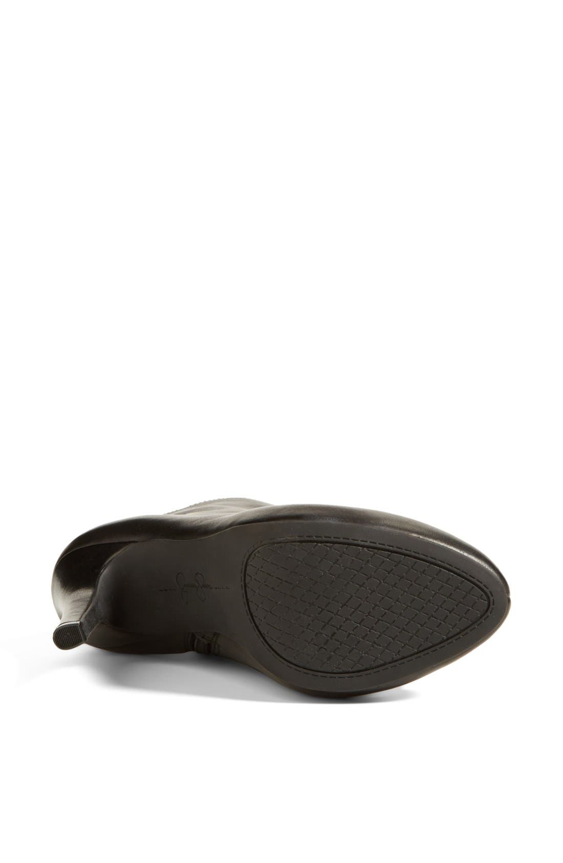 'Akito' Platform Bootie, Alternate, color, BLACK LEATHER