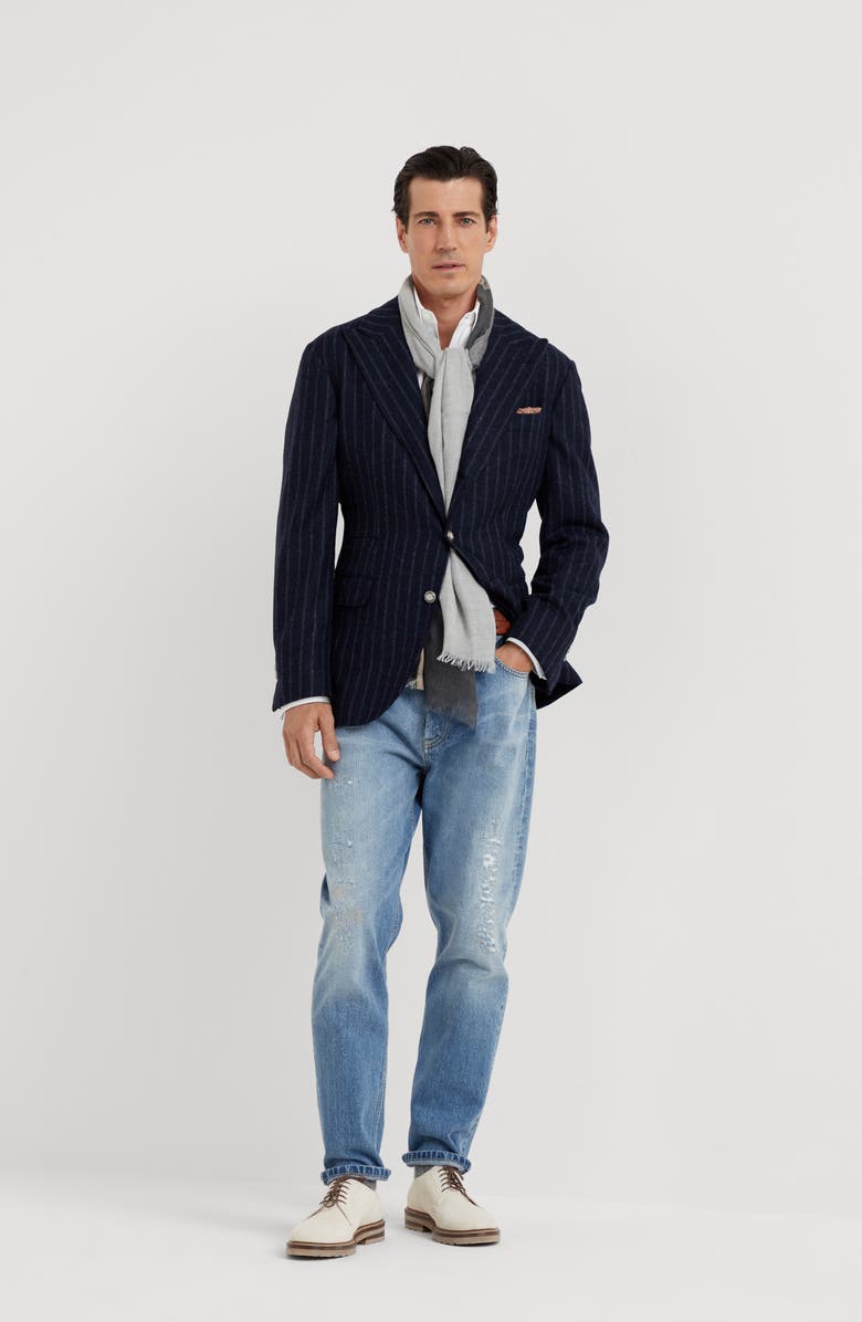 Brunello Cucinelli Cashmere and silk scarf, Alternate, color, 