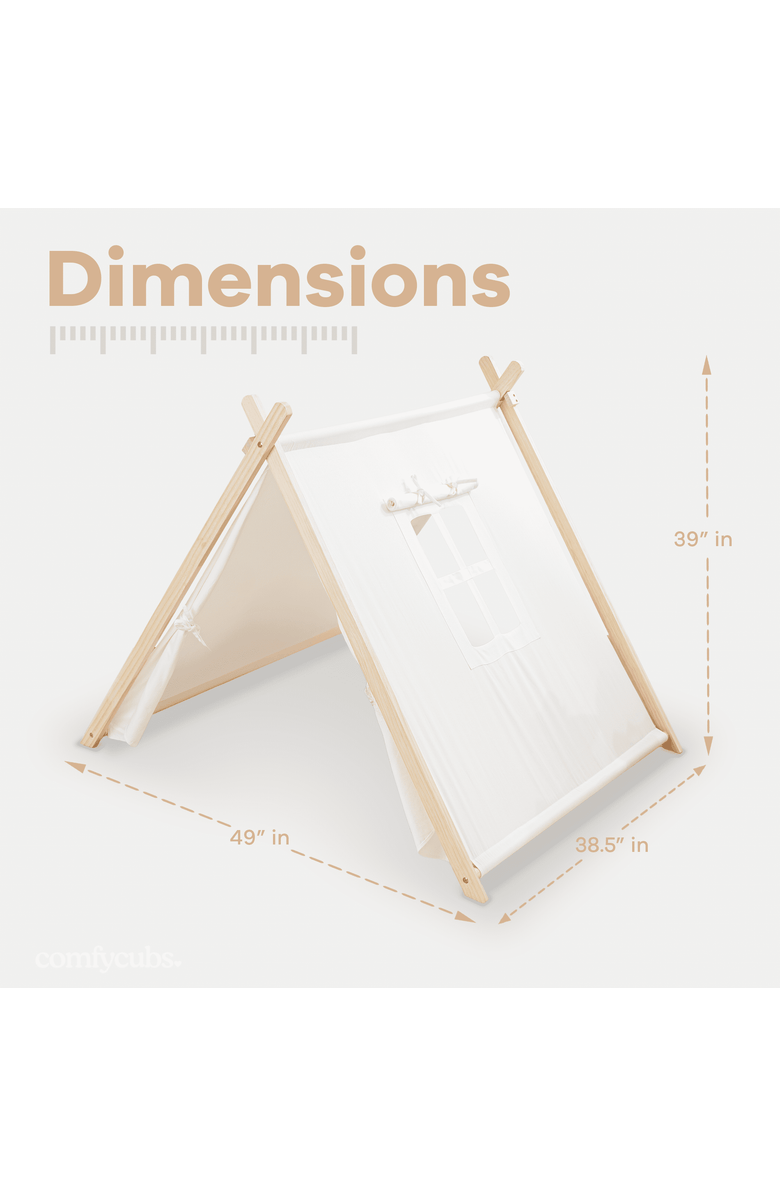 Comfy Cubs Kids Indoor Play Tent, Alternate, color, Natural Wood