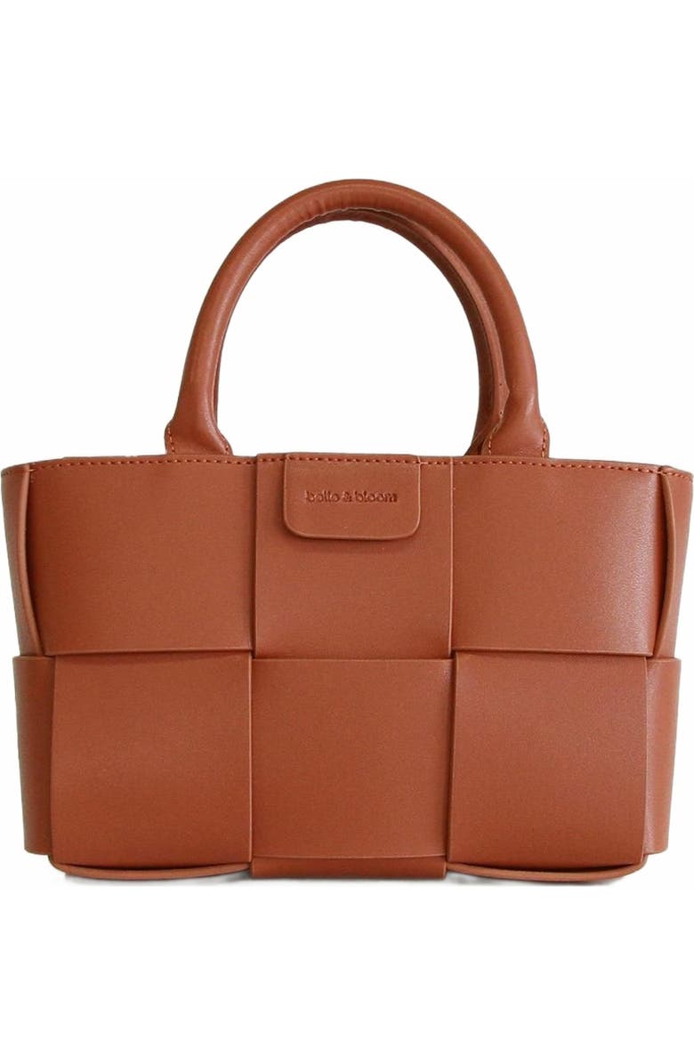 Belle & Bloom Little Love Woven Crossbody Bag, Main, color, Camel