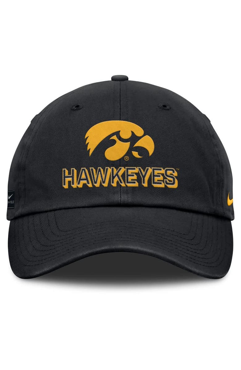 Nike Men's Nike Black Iowa Hawkeyes 2025 On-Field Club Adjustable Hat, Alternate, color, Black
