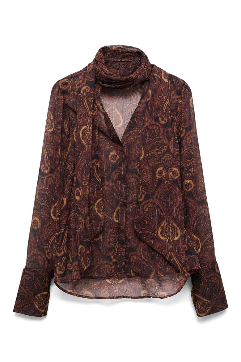 Milano Mock Neck Top, Alternate, color, BROWN