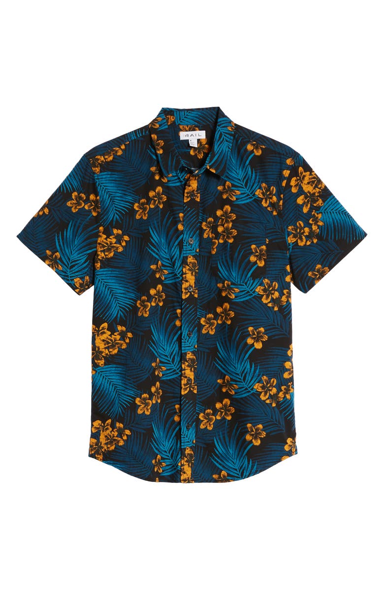The Rail Short Sleeve Print Poplin Shirt, Alternate, color,