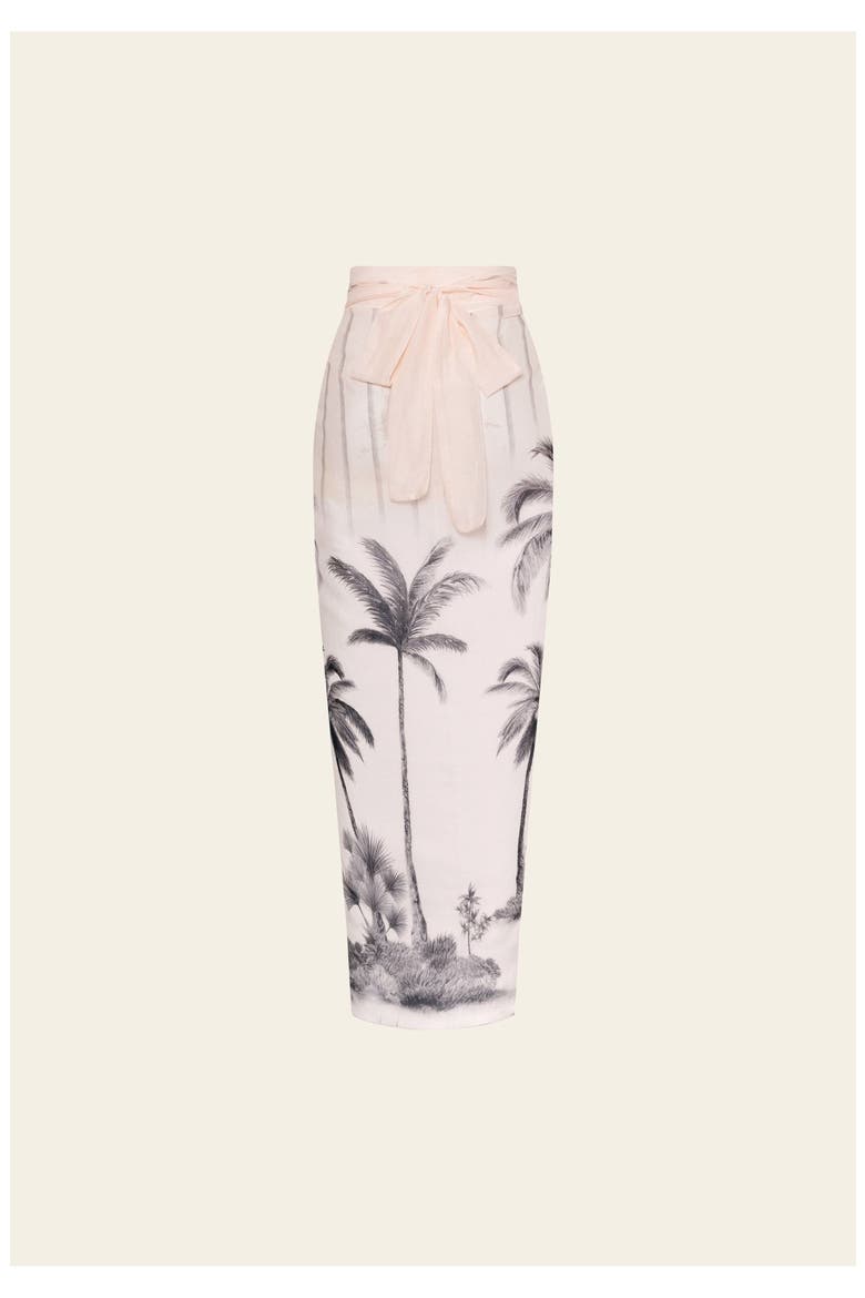 Lavanda Arena  Pareo Midi, Alternate, color, Black and White Print