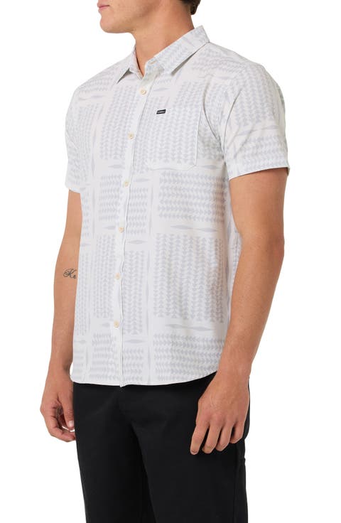 UPF Slub Standard Short Sleeve Performance Button-Up Shirt