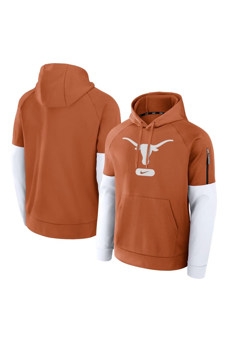 Men's Nike Texas Orange Burnt Orange Texas Longhorns Fitness Performance Pullover Hoodie, Main, color, Burnt Orange