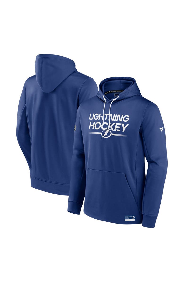 FANATICS Men's Fanatics Branded Blue Tampa Bay Lightning Authentic Pro Pullover Hoodie, Alternate, color,