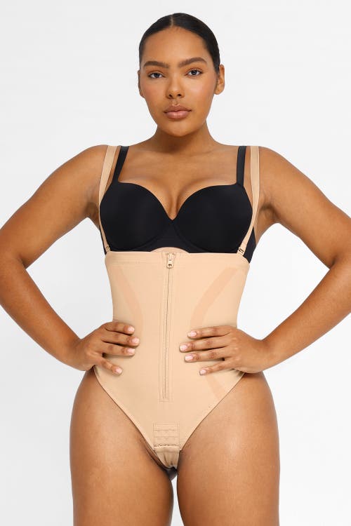 Shapellx Inner Armor X Comfy Sculpting Thong In Antique White