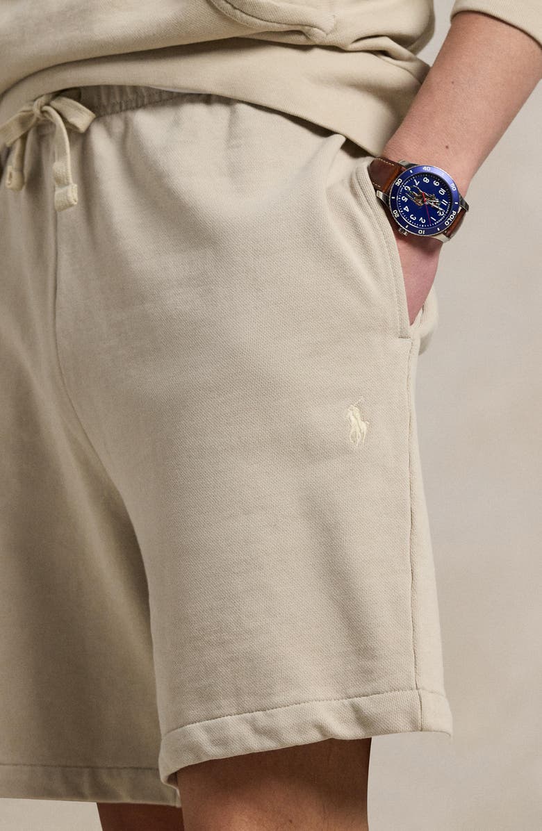 Polo Ralph Lauren French Terry Sweat Shorts, Alternate, color, Stoneware Grey