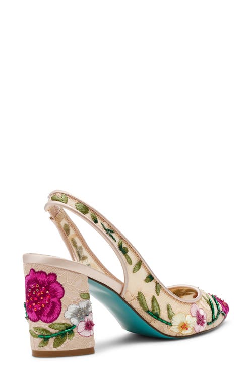 Betsey Johnson Lira Pointed Toe Slingback Pump In Multi