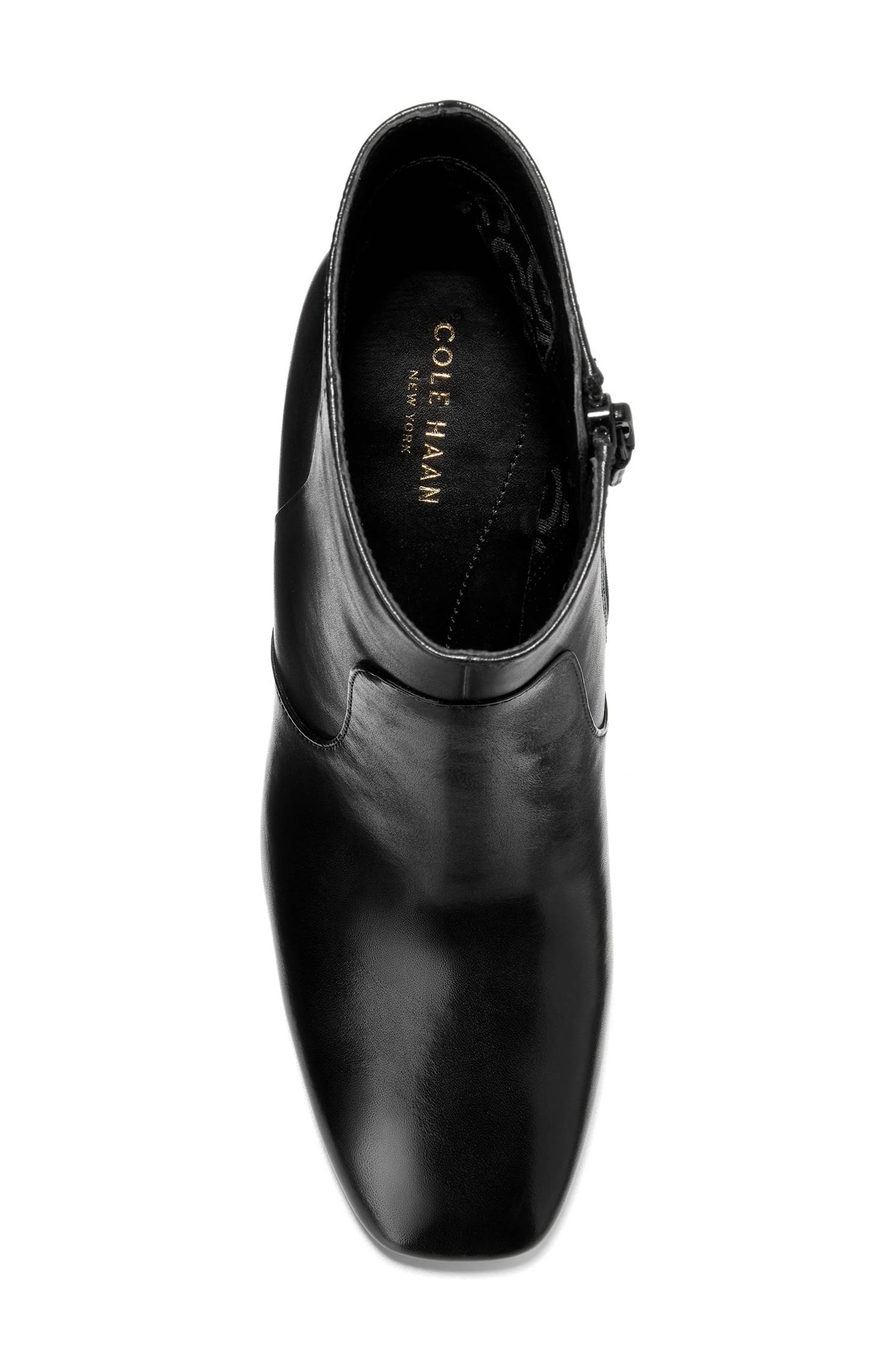 Caterina Leather Bootie, Alternate, color, BLACK LEATHER