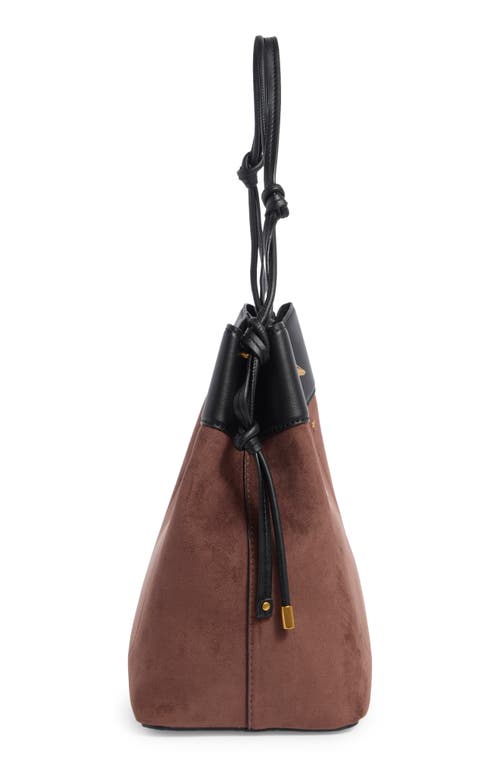 Steve Madden Opal Mixed Media Hobo Bag In Brown