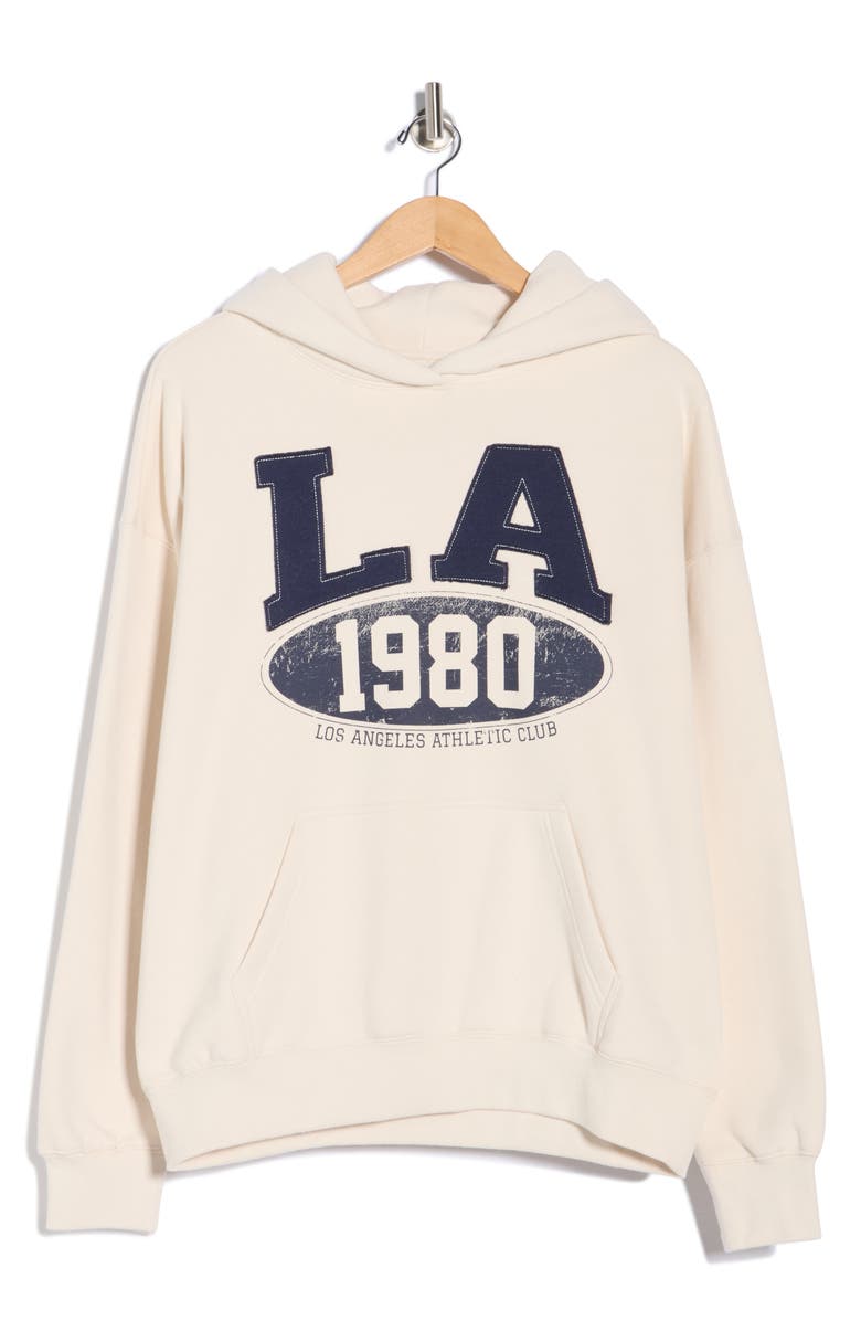 PacSun LA 1980 Graphic Hoodie, Alternate, color, Off White