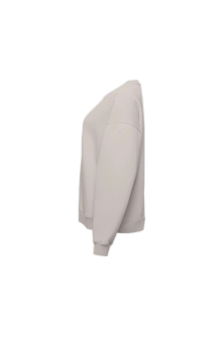 Women's Organic Cotton Teddy Oversized Crewneck, Alternate, color, Stone