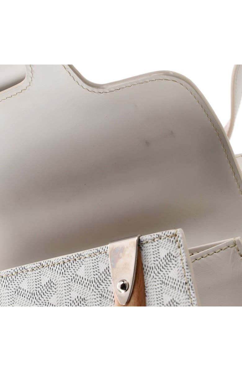 Pre-Owned Goyard Saigon Top Handle Bag Coated Canvas with Leather PM, Alternate, color, White
