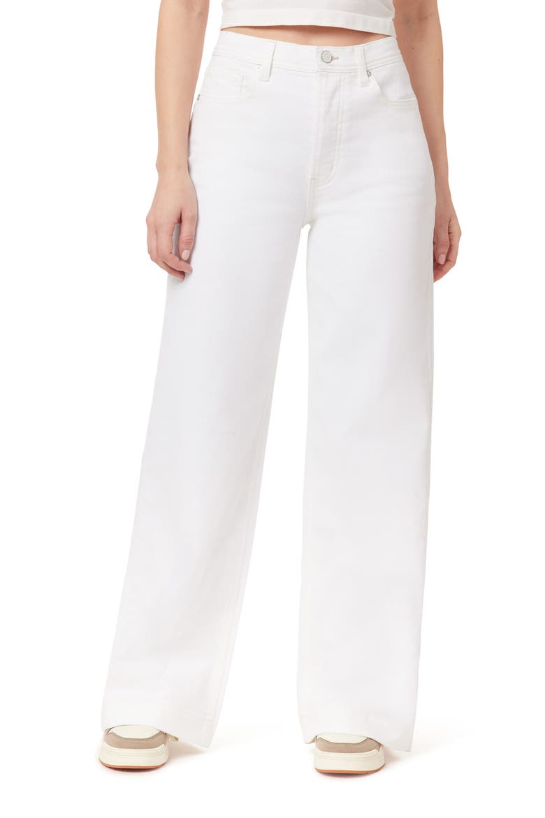 The Wave High Waist Straight Leg Jeans, Main, color, BLANC DE BLANC