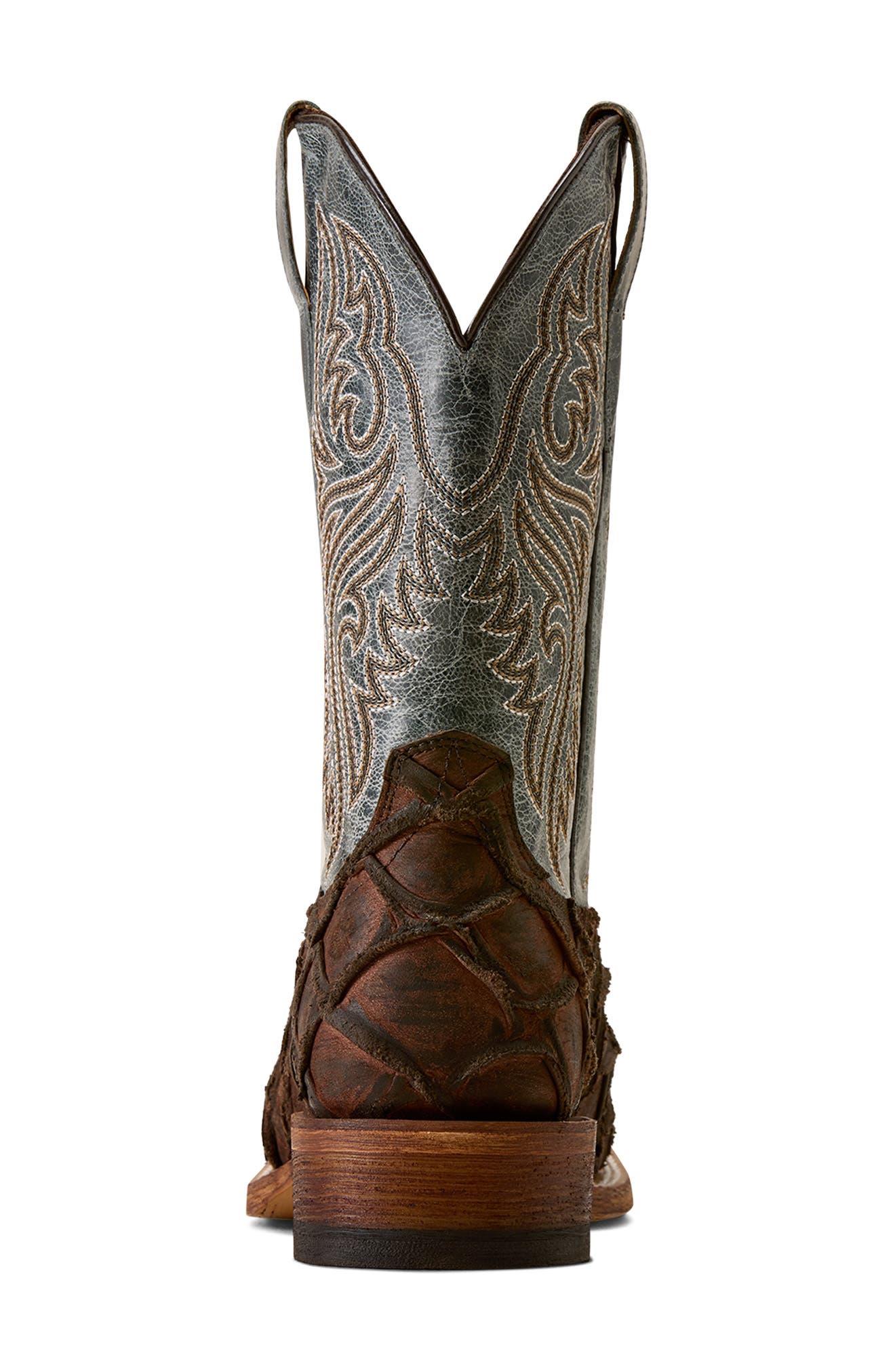 Riverside Wide Square Toe Western Boot, Alternate, color, CHOCOLATE BASS PRINT