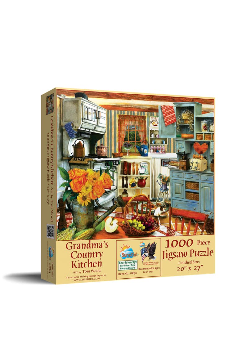Grandma's Country Kitchen 1000 piece Jigsaw Puzzle for Adults, Main, color, Multicolor