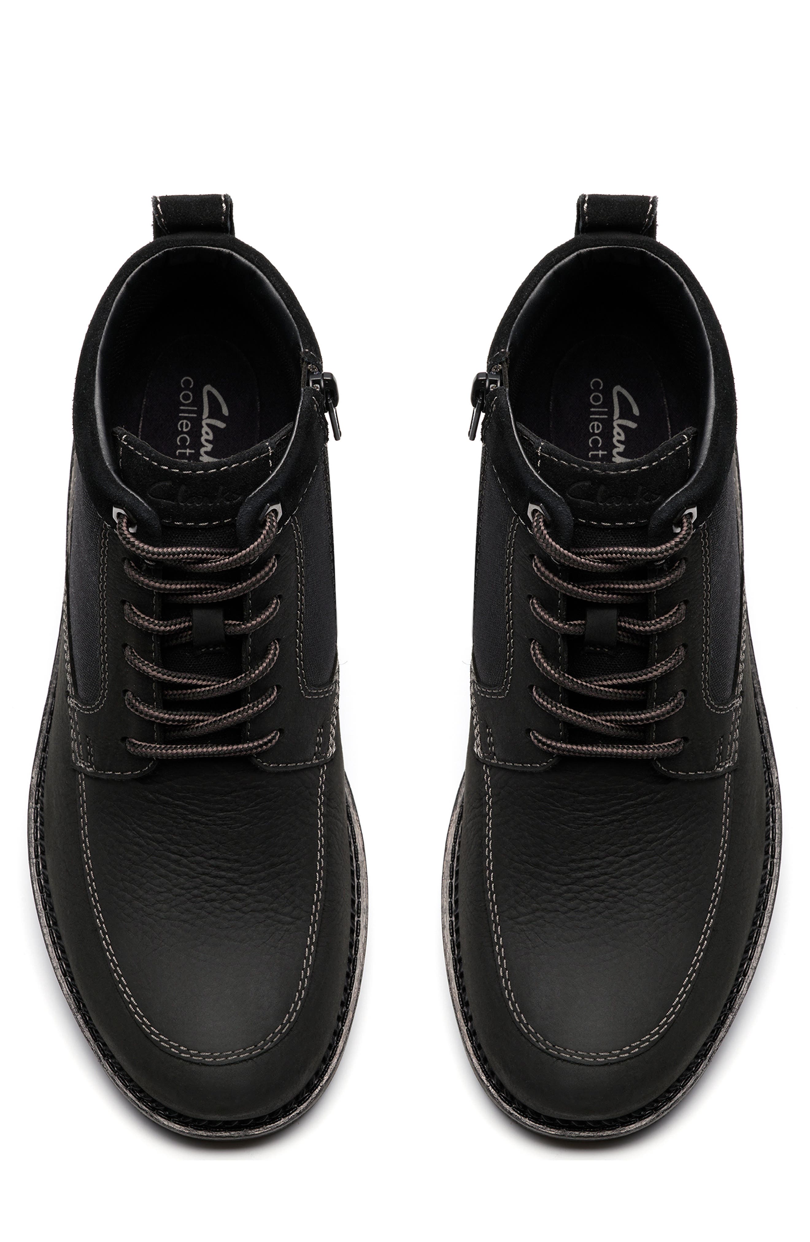 Clarks<sup>®</sup> Maplewalk Rise Boot, Alternate, color, Black Leather