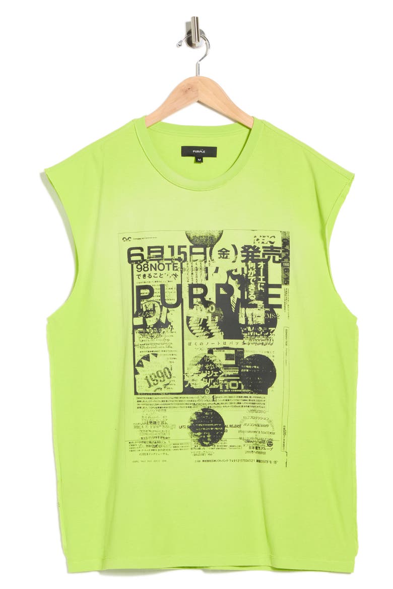 Textured Jersey Graphic Tank, Alternate, color, GREEN