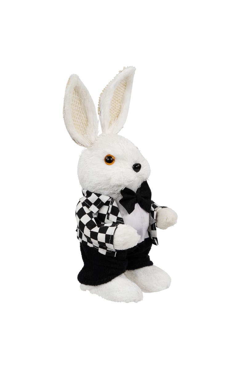 Northlight Boy Easter Rabbit Figurine in Checkered Jacket - 10", Alternate, color, Black