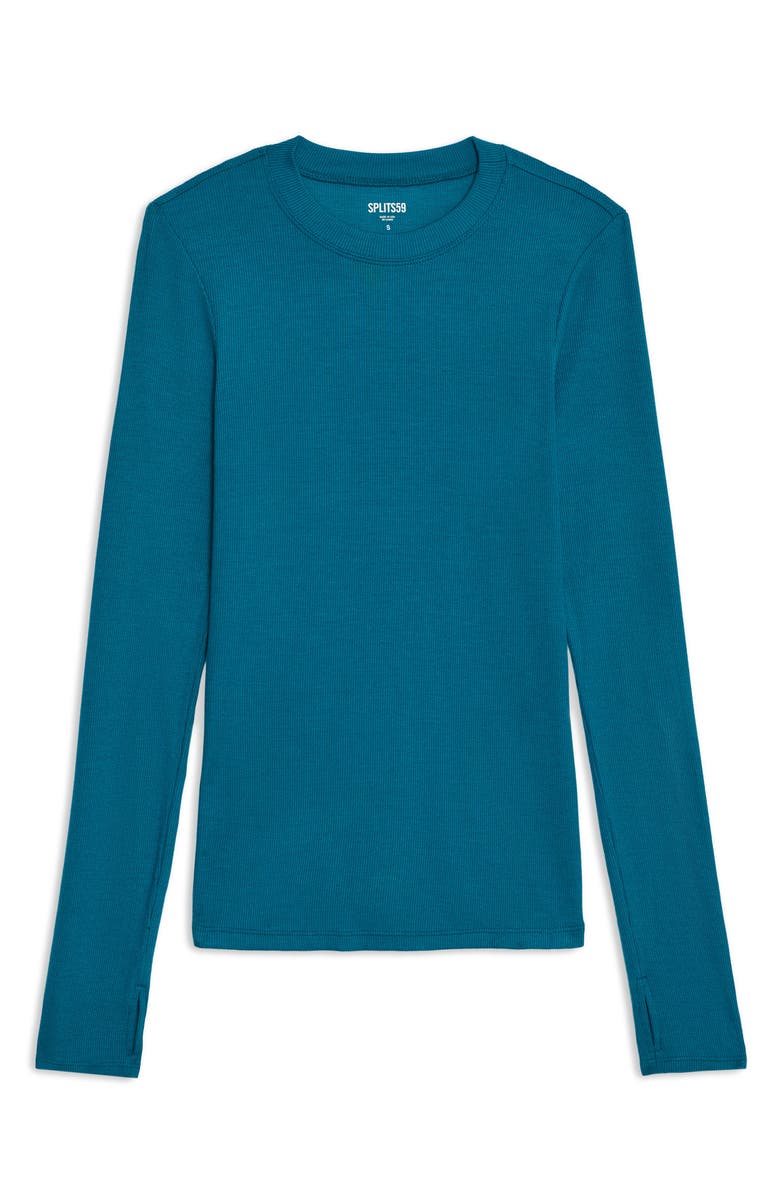 SPLITS59 Louise Rib Long Sleeve T-Shirt, Alternate, color, 