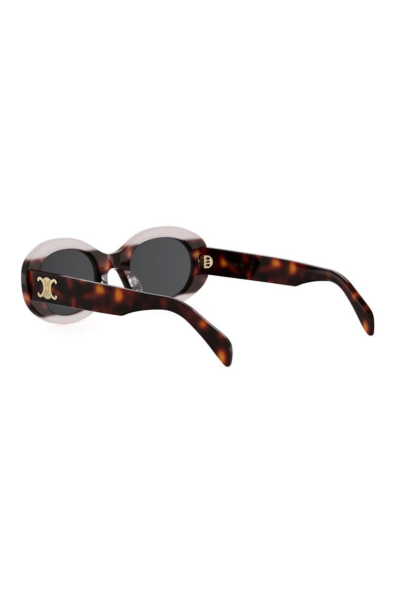 Triomphe 52mm Oval Sunglasses, Alternate, color, PINK / OTHER / SMOKE