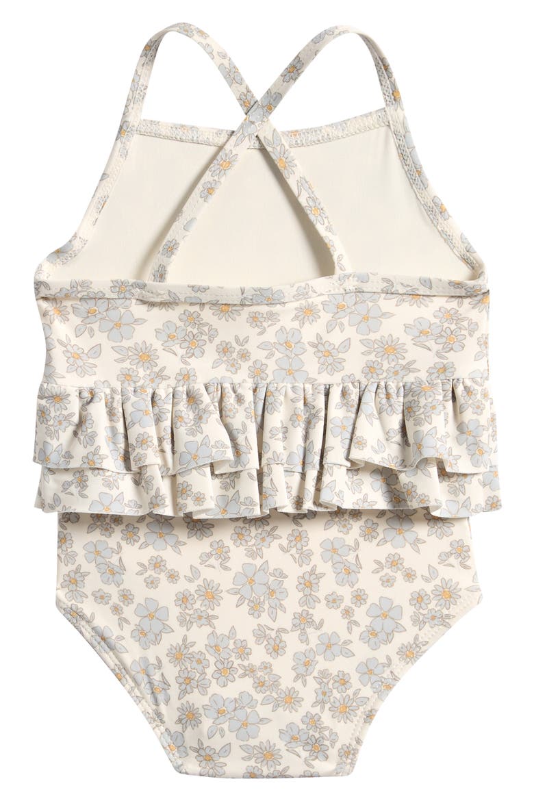 Ruffle One-Piece Swimsuit, Alternate, color, IVORY