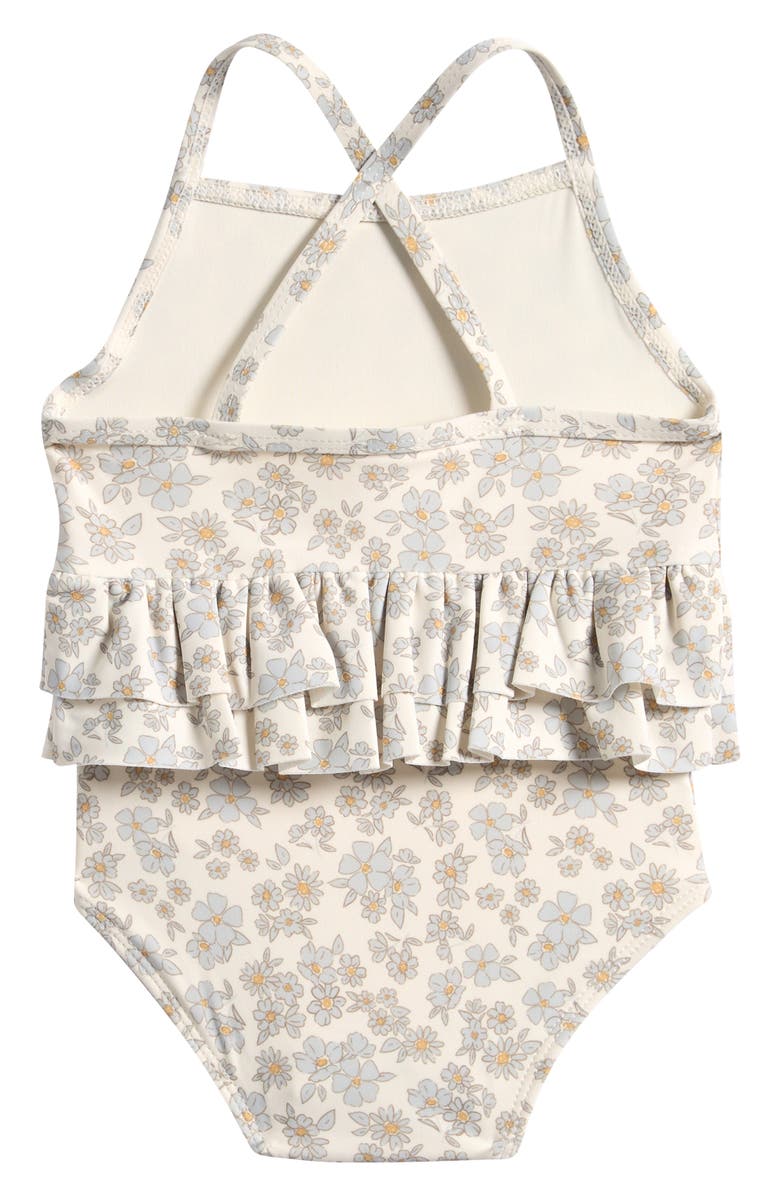 QUINCY MAE Ruffle One-Piece Swimsuit, Alternate, color, Ivory