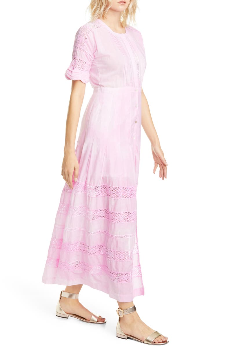 LoveShackFancy Edie Midi Shirtdress, Alternate, color,