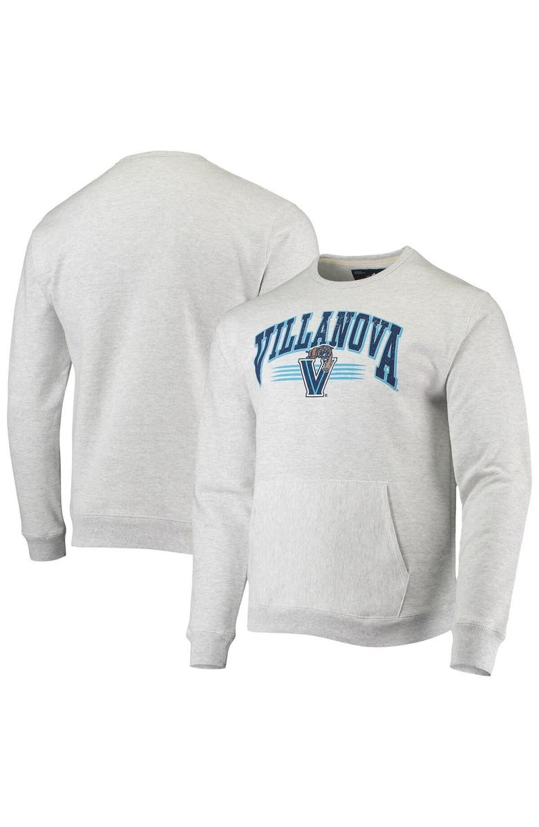 LEAGUE COLLEGIATE WEAR Men's League Collegiate Wear Heathered Gray Villanova Wildcats Upperclassman Pocket Pullover Sweatshirt, Main, color, Heather Gray