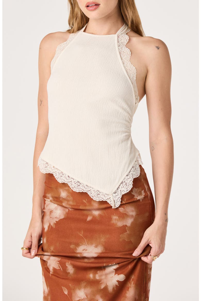 Zoe Lace Halter Top, Main, color, CREAM