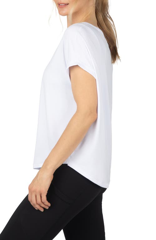 90 Degree By Reflex Beverly Supersoft 2-pack Roll Cuff T-shirt In Pink Lavender/white