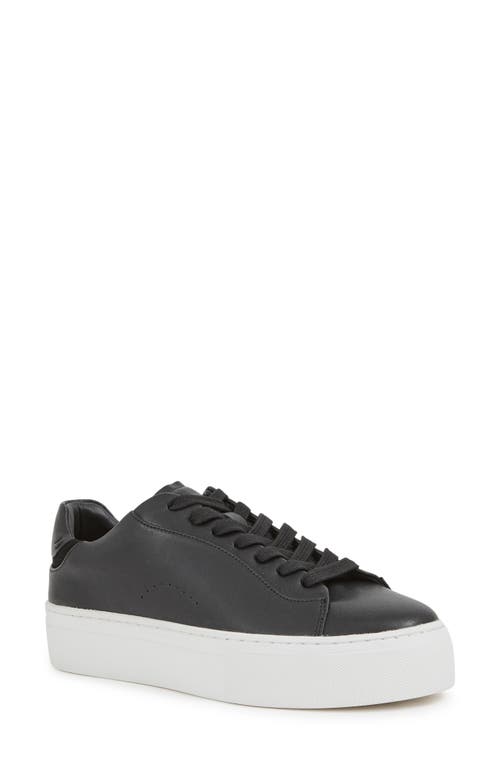 Reiss Black Leather Low-top Trainers In Black
