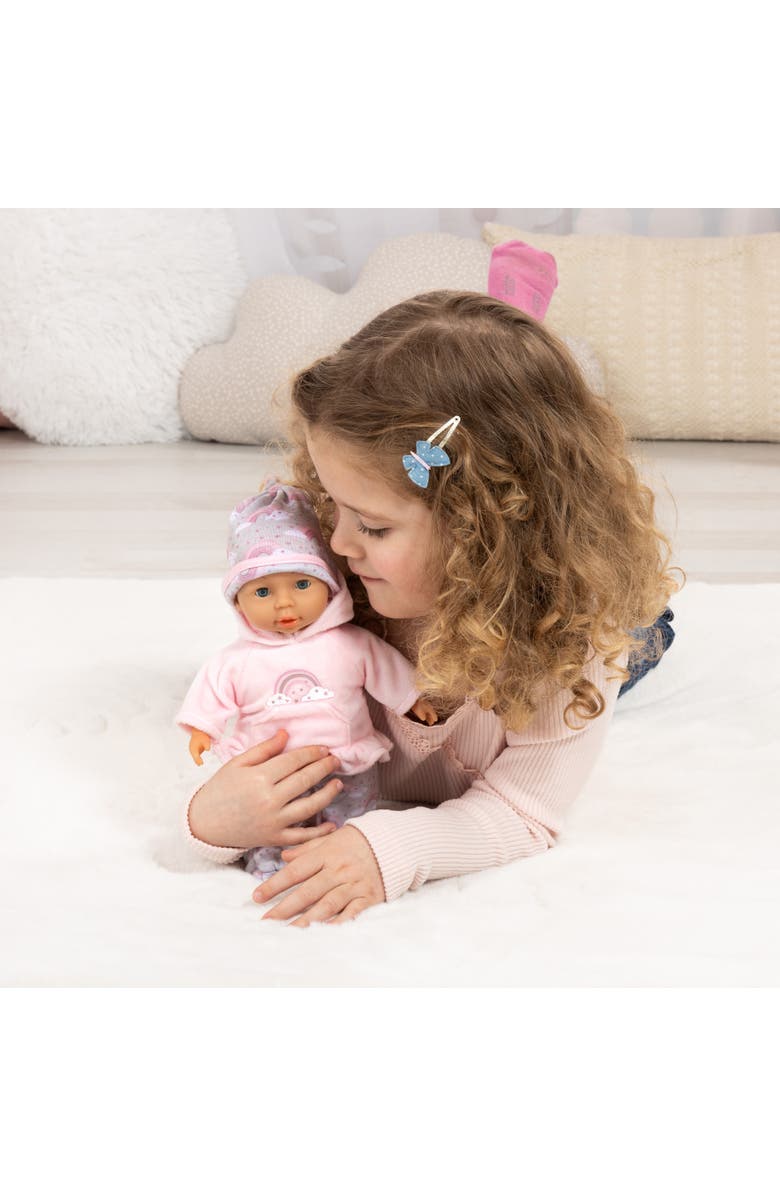 Bayer Design My First Baby, Pink & Rainbow Pajama Outfit, 11 Inch Soft Body Doll, Toddlers 10mo+, Alternate, color, Multicolored