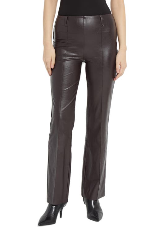 Ellie High Waist Straight Leg Faux Leather Pants