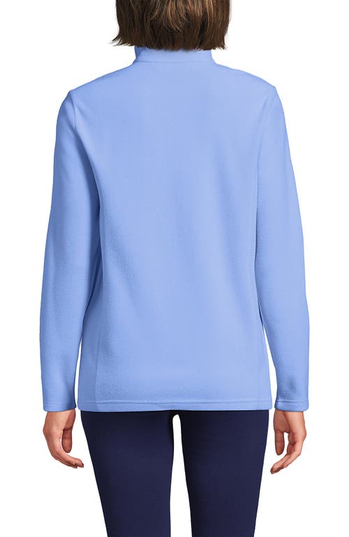 Lands' End Anyweather Fleece Quarter Zip Pullover In Blue