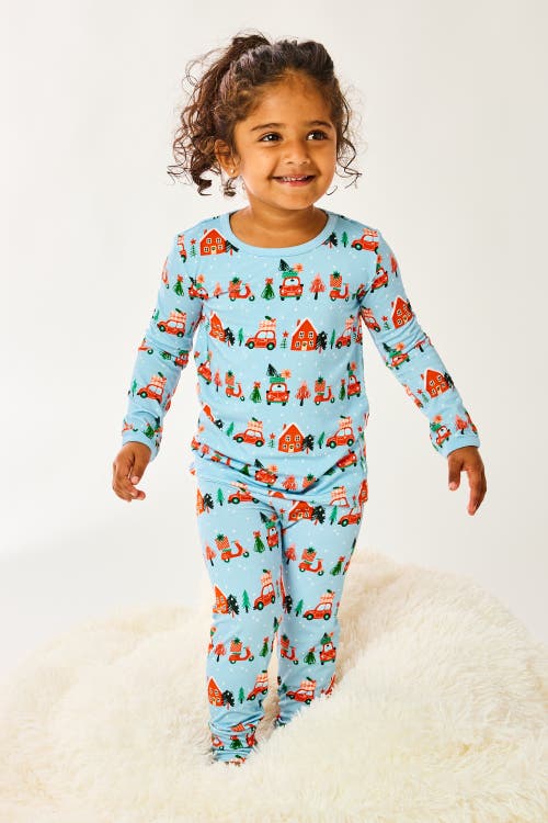 Clover Baby & Kids Long Sleeve Pajama Set In Blue