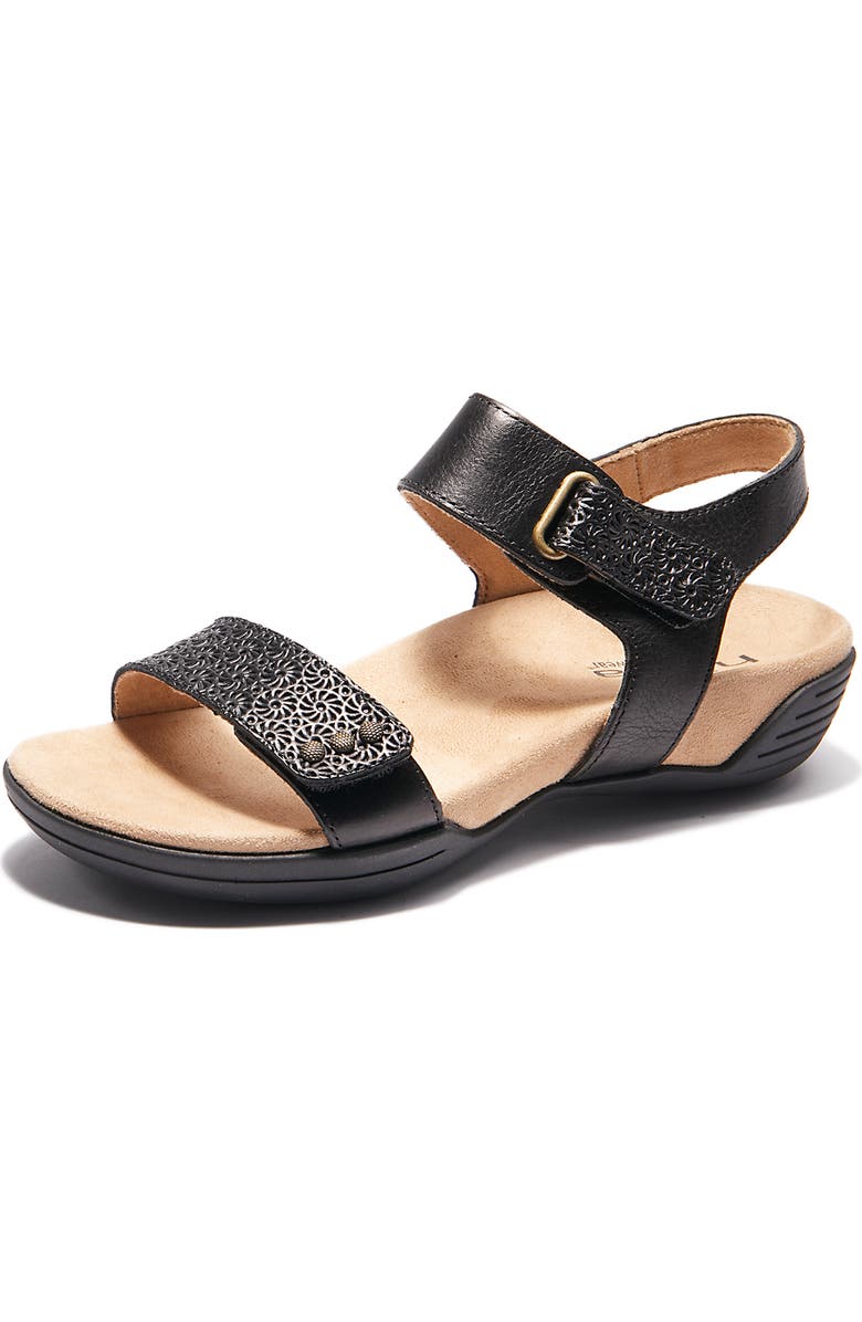 Hälsa Footwear Dominica Sandal, Alternate, color, Black Embossed