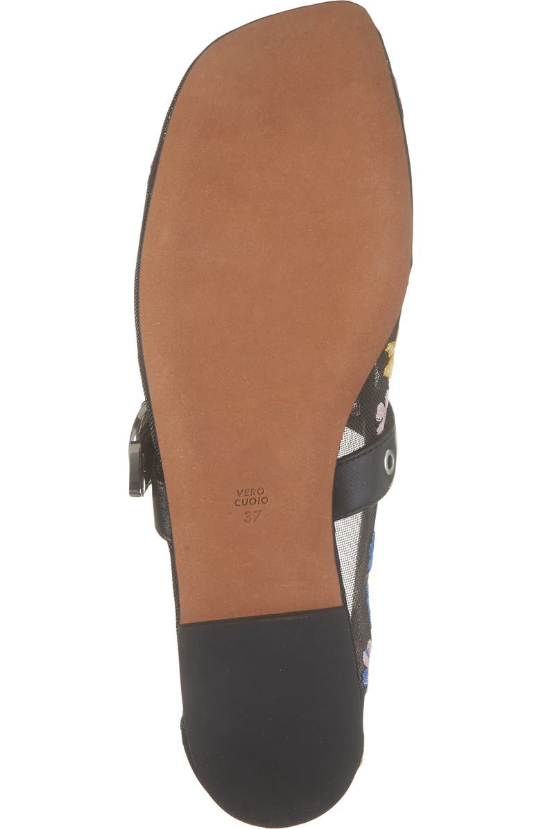 3.1 Phillip Lim Flowerworks Mesh Mary Jane Flat, Alternate, color, Black Multi