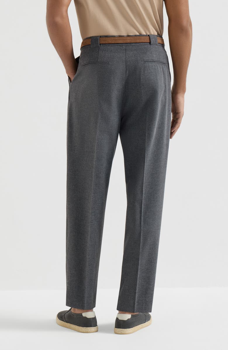 Brunello Cucinelli Trousers with pleats, Alternate, color, Anthracite
