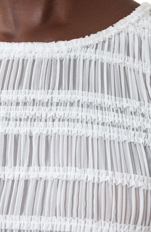 Allsaints Marion Pleated Sleeveless Top In White