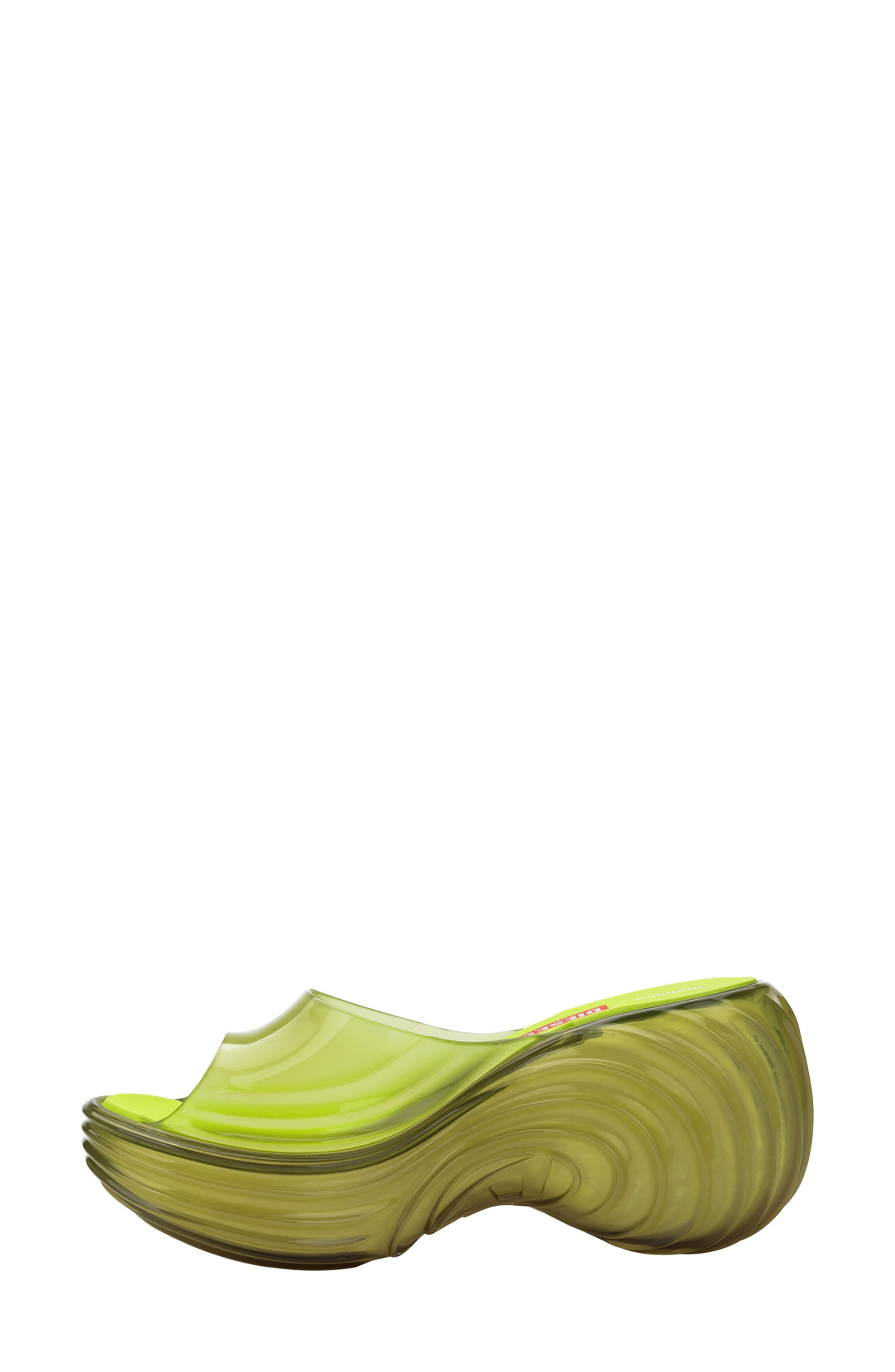 x Diesel Platform Slide Sandal, Alternate, color, TRANSPARENT YELLOW