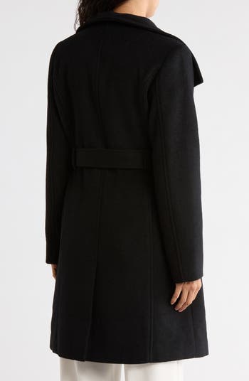 Wool Blend Wrap Coat