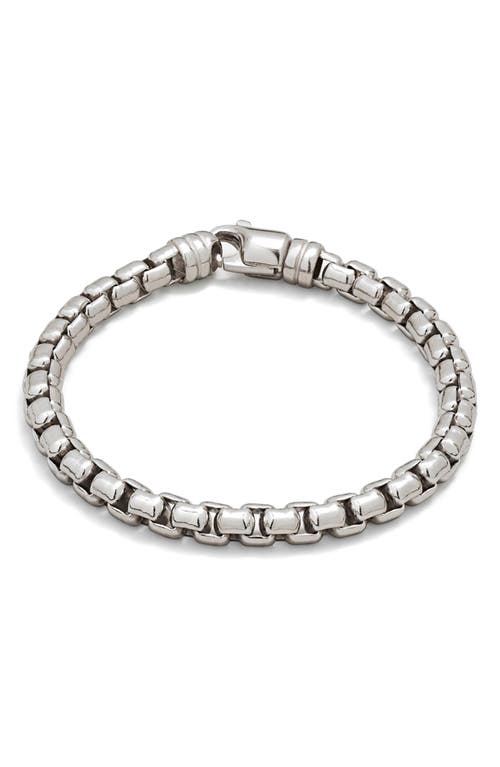 Degs & Sal Men's Silver Round Box Chain Bracelet  product