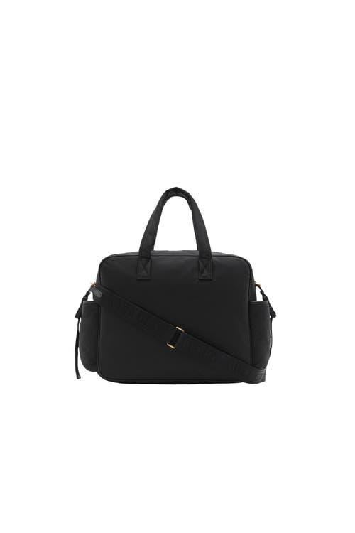 Burberry Quilted Nylon Baby Changing Bag In Black