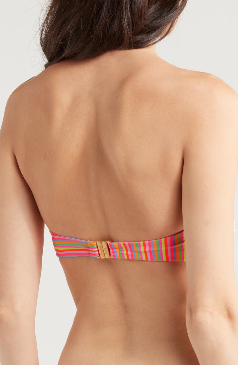 Kulani Kinis Twist Strapless Bandeau Bikini Top, Alternate, color, Sunshine Sorbet